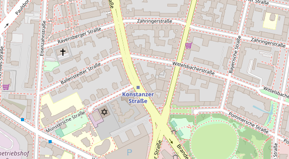 Tagungshotels auf Satellitenbild