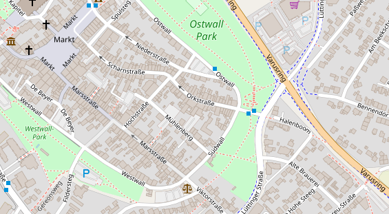 Tagungshotels auf Satellitenbild