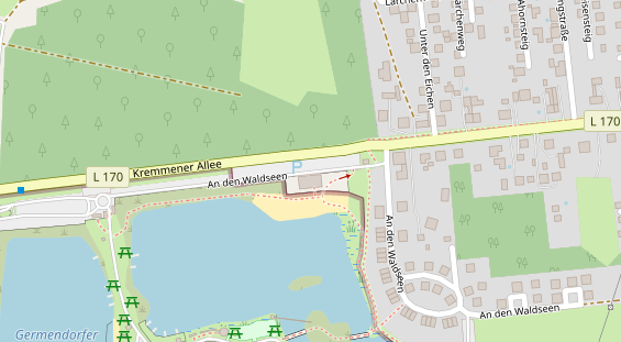 Tagungshotels auf Satellitenbild