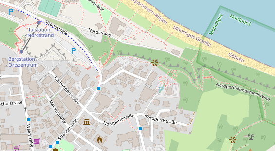 Tagungshotels auf Satellitenbild