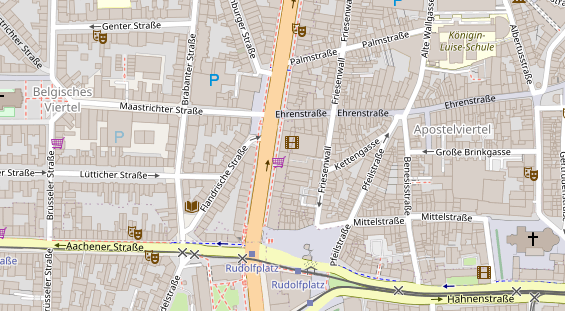 Tagungshotels auf Satellitenbild