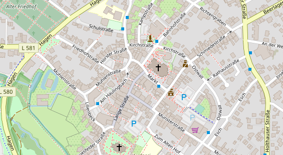 Tagungshotels auf Satellitenbild