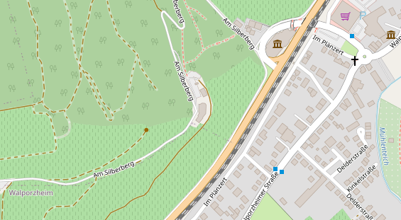 Tagungshotels auf Satellitenbild