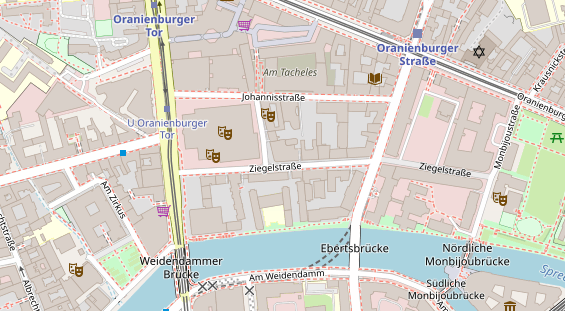 Tagungshotels auf Satellitenbild