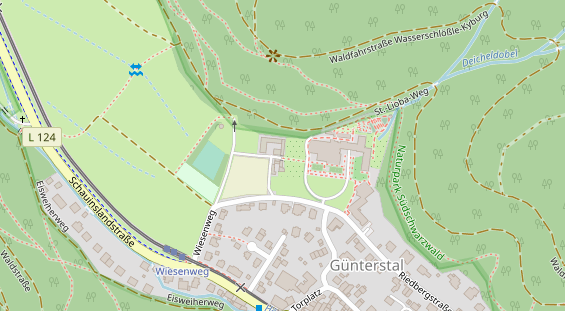 Tagungshotels auf Satellitenbild