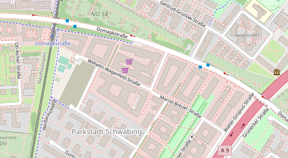 Tagungshotels auf Satellitenbild