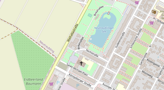 Tagungshotels auf Satellitenbild