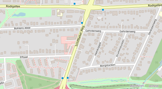 Tagungshotels auf Satellitenbild