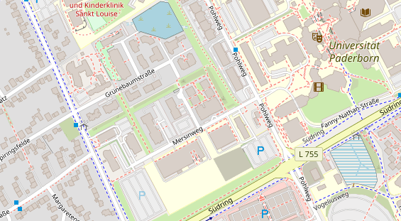 Tagungshotels auf Satellitenbild