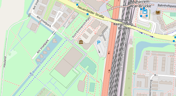 Tagungshotels auf Satellitenbild