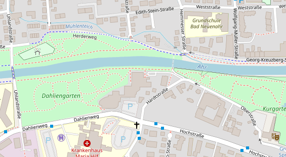 Tagungshotels auf Satellitenbild