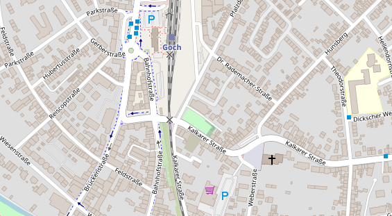 Tagungshotels auf Satellitenbild