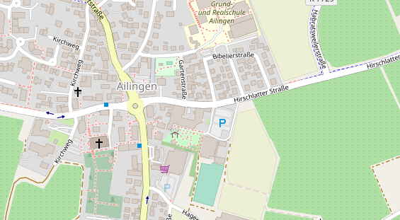 Tagungshotels auf Satellitenbild