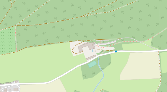 Tagungshotels auf Satellitenbild