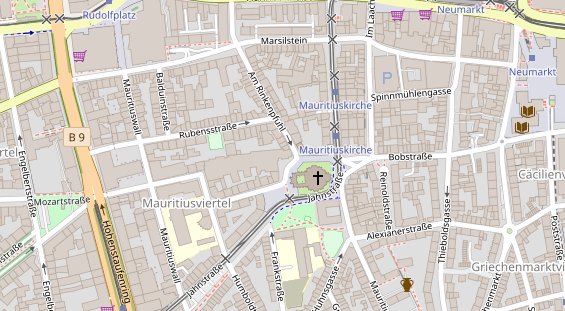 Tagungshotels auf Satellitenbild