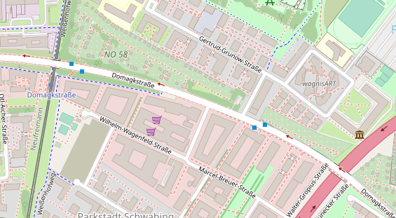 Tagungshotels auf Satellitenbild