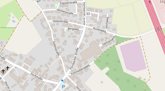 Tagungshotels auf Satellitenbild