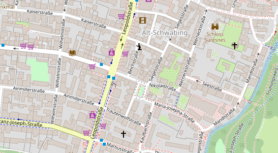 Tagungshotels auf Satellitenbild