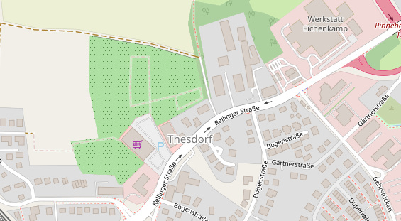Tagungshotels auf Satellitenbild
