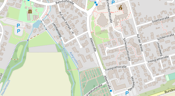 Tagungshotels auf Satellitenbild