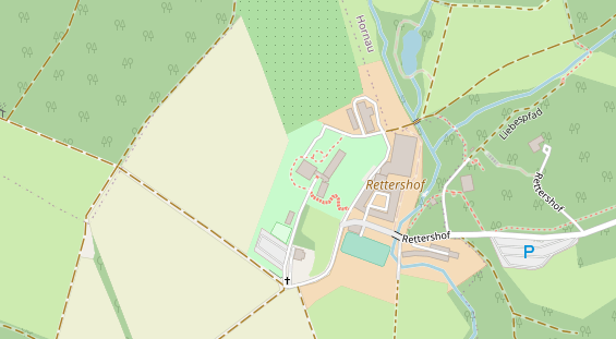 Tagungshotels auf Satellitenbild