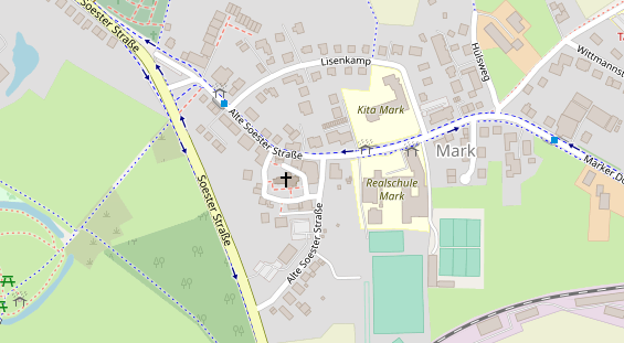 Tagungshotels auf Satellitenbild