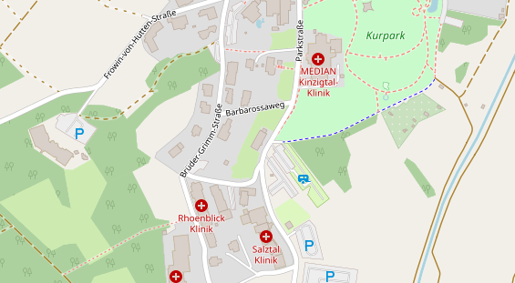 Tagungshotels auf Satellitenbild