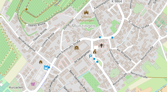Tagungshotels auf Satellitenbild
