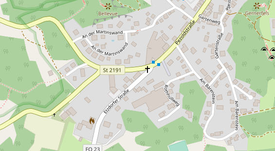 Tagungshotels auf Satellitenbild