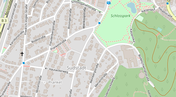 Tagungshotels auf Satellitenbild
