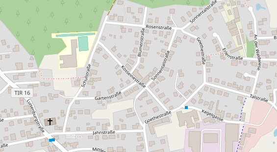 Tagungshotels auf Satellitenbild