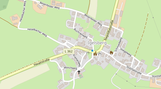 Tagungshotels auf Satellitenbild