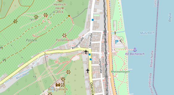 Tagungshotels auf Satellitenbild