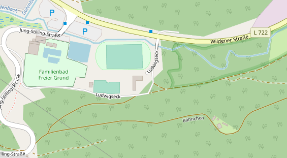 Tagungshotels auf Satellitenbild