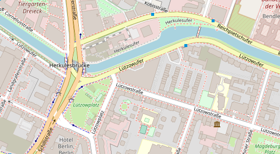 Tagungshotels auf Satellitenbild