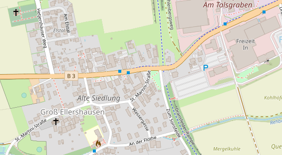 Tagungshotels auf Satellitenbild