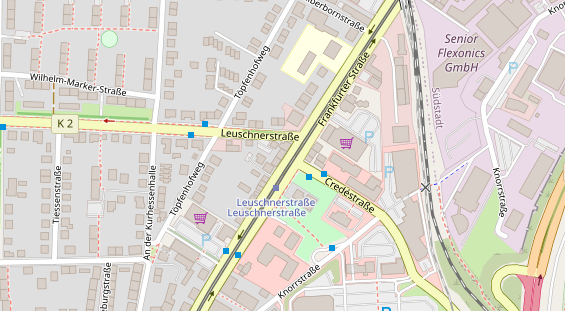 Tagungshotels auf Satellitenbild