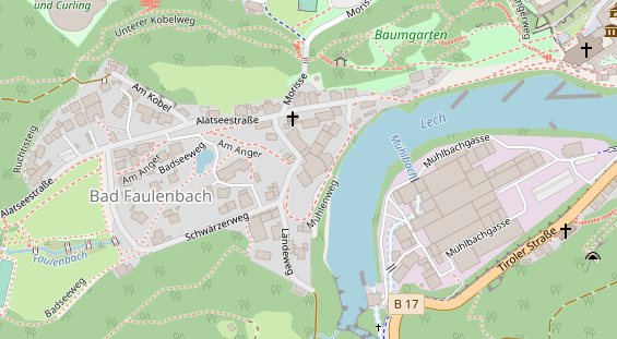 Tagungshotels auf Satellitenbild