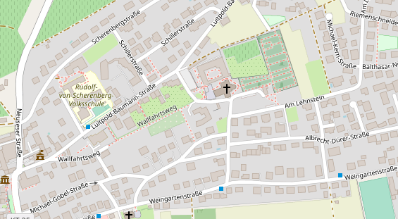 Tagungshotels auf Satellitenbild