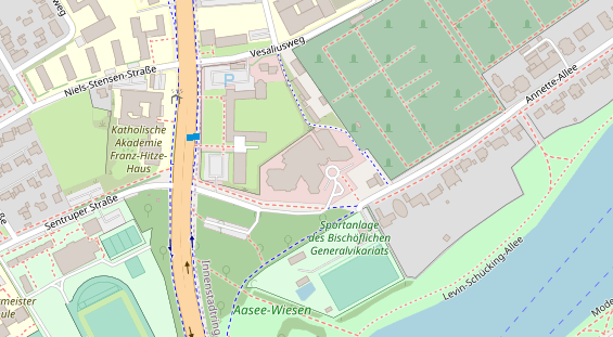 Tagungshotels auf Satellitenbild