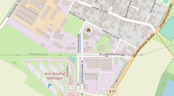 Tagungshotels auf Satellitenbild