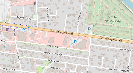 Tagungshotels auf Satellitenbild