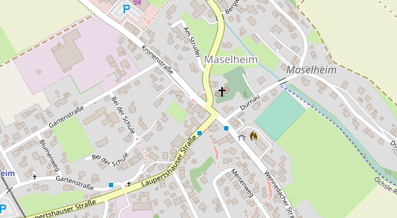 Tagungshotels auf Satellitenbild