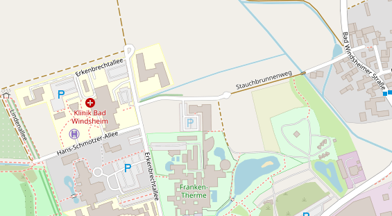 Tagungshotels auf Satellitenbild