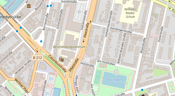 Tagungshotels auf Satellitenbild