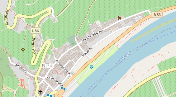 Tagungshotels auf Satellitenbild