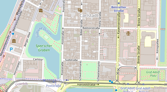 Tagungshotels auf Satellitenbild