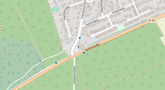 Tagungshotels auf Satellitenbild