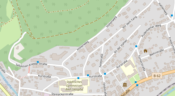 Tagungshotels auf Satellitenbild