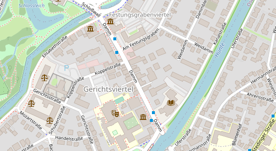 Tagungshotels auf Satellitenbild